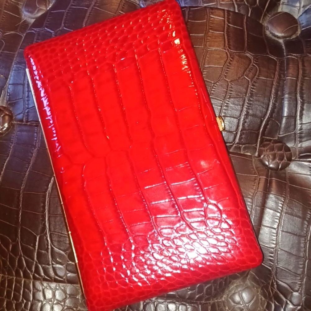Abas Cache Frame Leather Clutch/Wallet Book